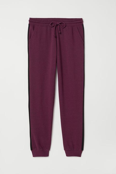 H & M - Pantaloni In Felpa - Viola