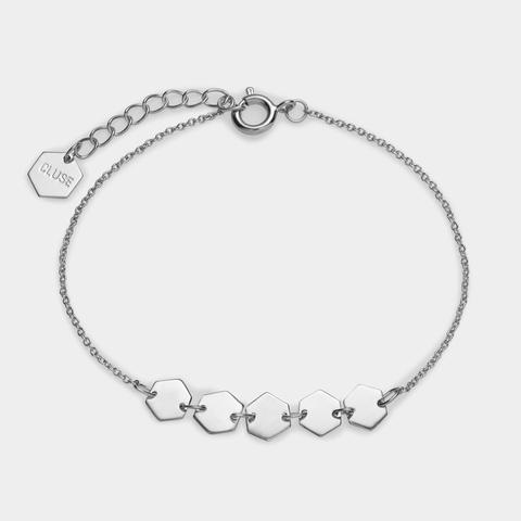 Essentielle Silver Hexagons Chain Bracelet