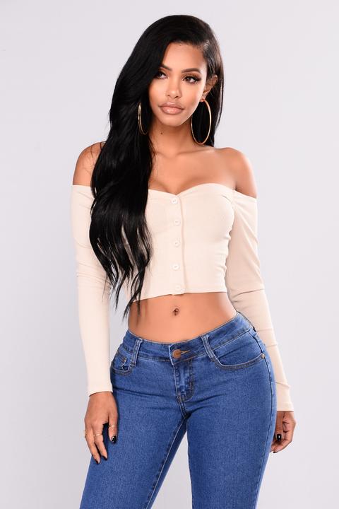 Talk That Talk Off Shoulder Top - Ivory