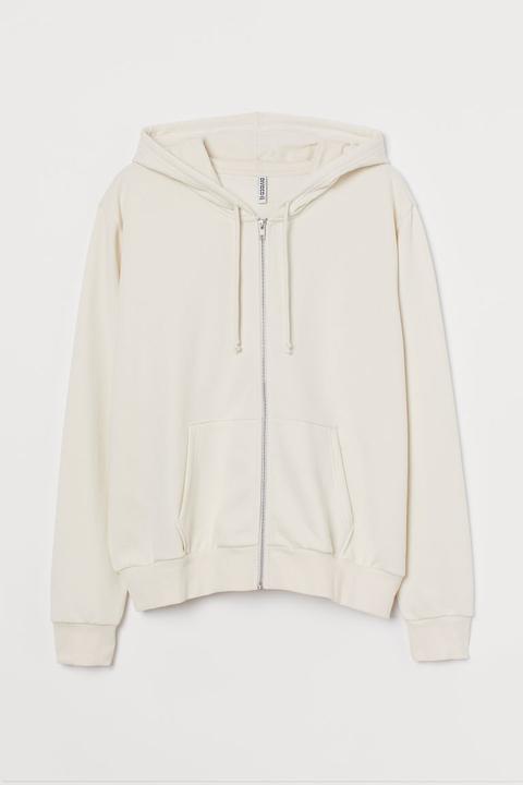 H & M+ Zip-through Hoodie - White