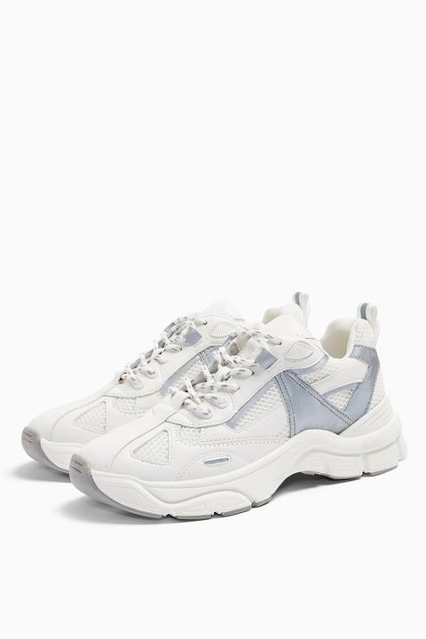 womens white chunky trainers