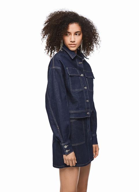 Dua Lipa X Pepe Jeans Oversized Raw Denim Jacket From Pepe Jeans On 21 Buttons