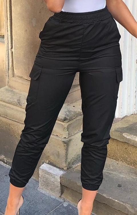 black cargo trousers