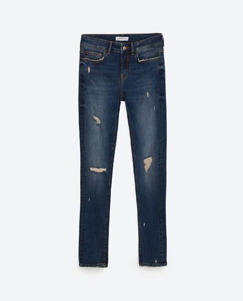 Jeans Tiro Medio Skinny