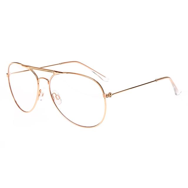clear gold aviator glasses