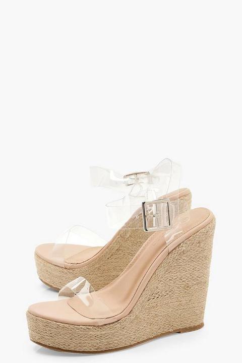 Clear Strap Espadrille Wedges from 