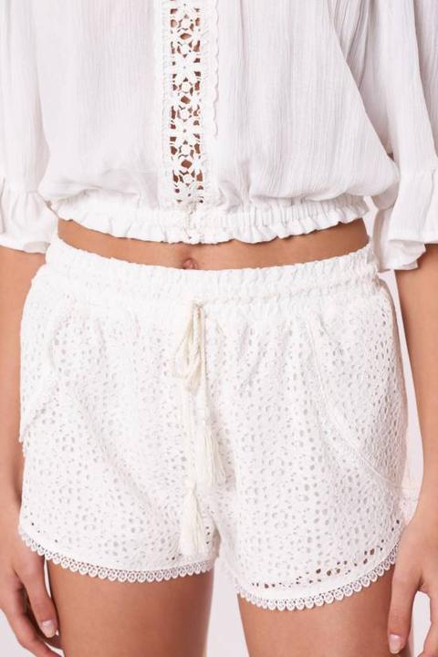 Shorts Pizzo Inserti Traforati