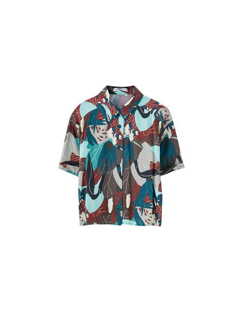 Camisa Estampada Goma Cintura