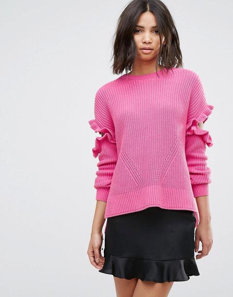 Miss Selfridge - Maglione Con Volant - Multicolore