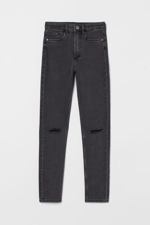Skinny Fit High Stretch Jeans - Negro