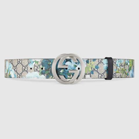 Gg Blooms Belt With G Buckle