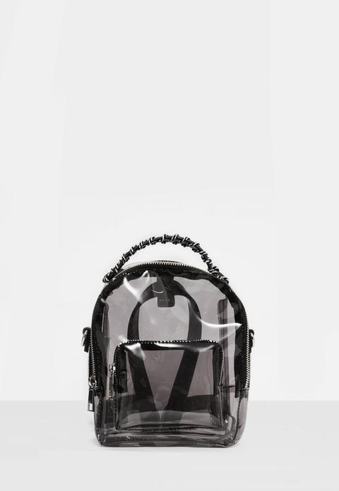 Black Clear Mini Backpack