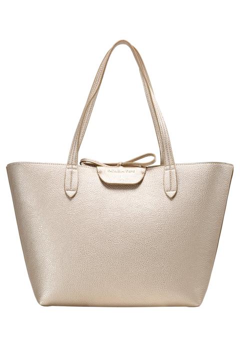 Patrizia Pepe Reversable Bolso De Mano New Gold/silver