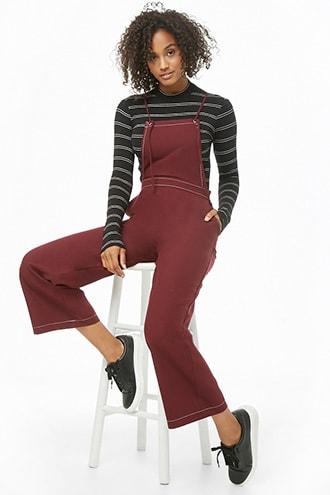 Forever 21 deals burgundy jumpsuit