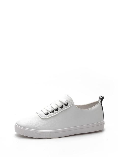 Punta Redonda Blanco Zapatillas Deportivas