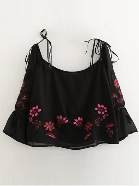 Floral Embroidered Off Shoulder Blouse