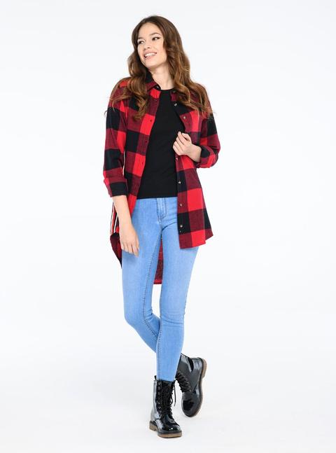 Camicia Asimmetrica A Quadri