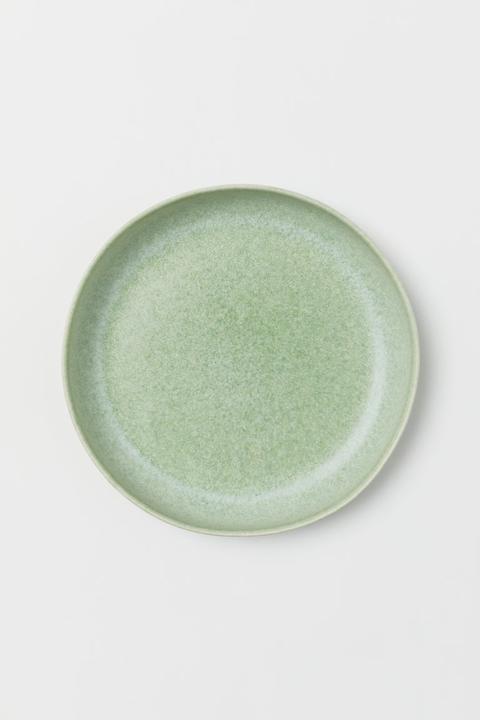Assiette En Grès - Vert