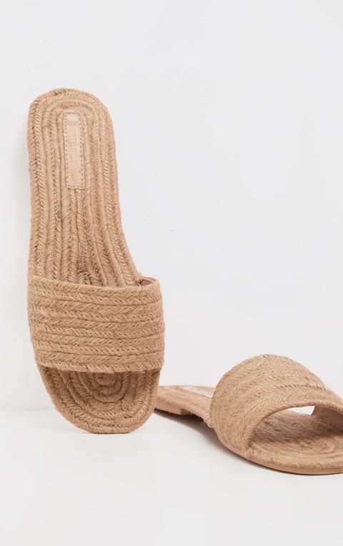 Natural Espadrille Mule Sandal