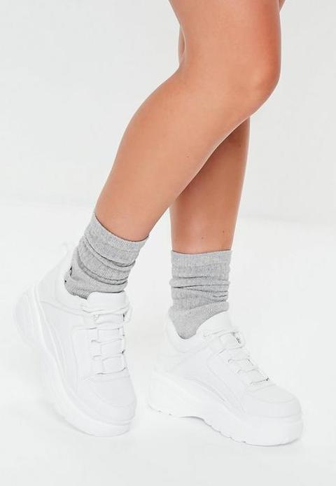 white trainers with platform