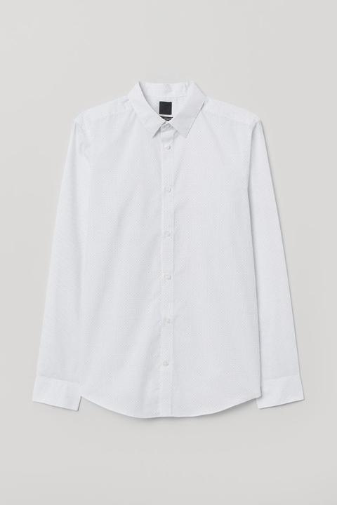 H & M - Camicia Easy-iron Slim Fit - Bianco