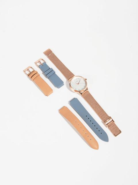 Reloj Redondo Rose Gold Tray