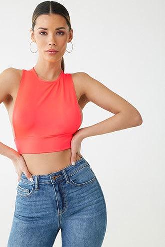 forever 21 neon crop top