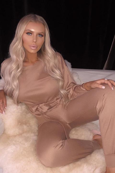 Camel Tie At Waist Tracksuit - Sammie