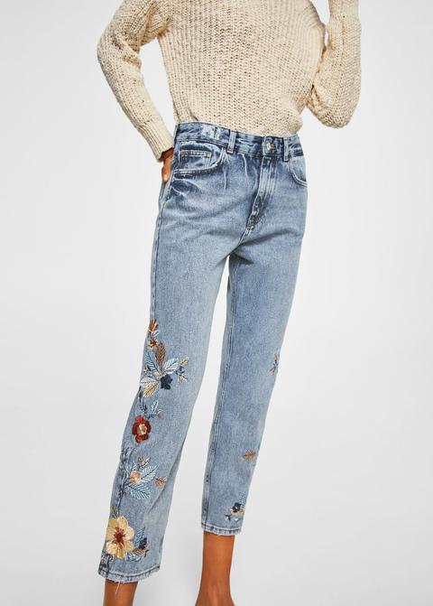 Jeans Relaxed Bordados