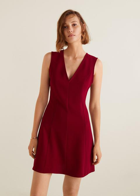 Vestido Escote Pico