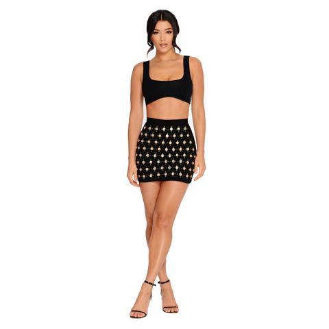 Crop It Like It‘s Hot Double Layered Crop Top In Black