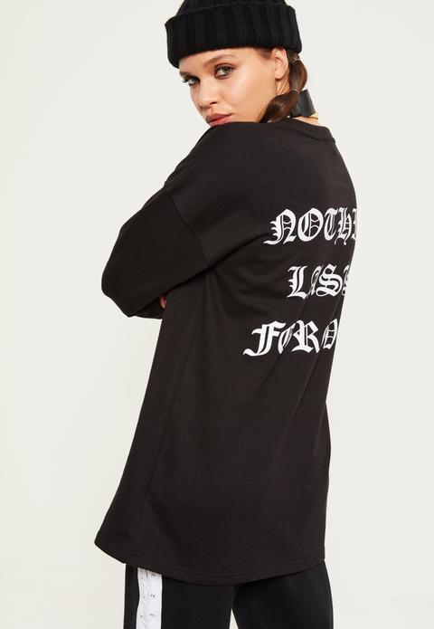 Black Off Duty Slogan Sweatshirt