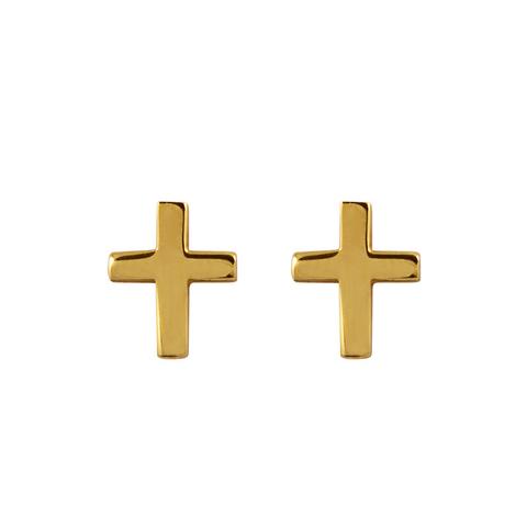 Gold Cross Earrings