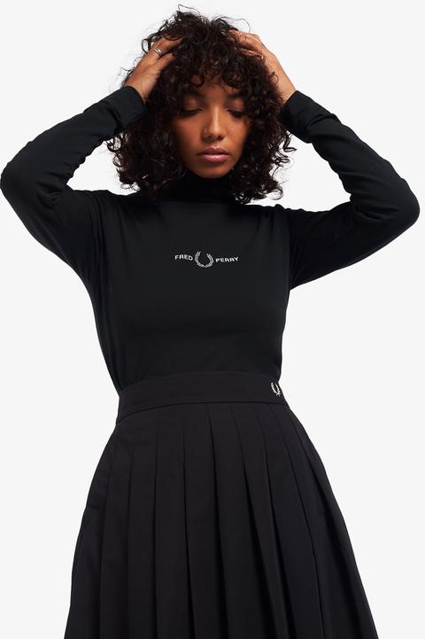 Branded Roll Neck Top