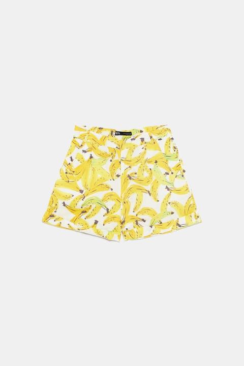 Banana Print Bermuda Shorts from Zara 