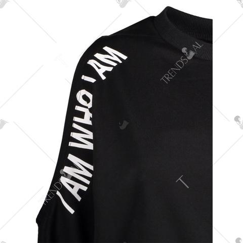 I Am Who I Am Cut Out Sweatshirt - Black M