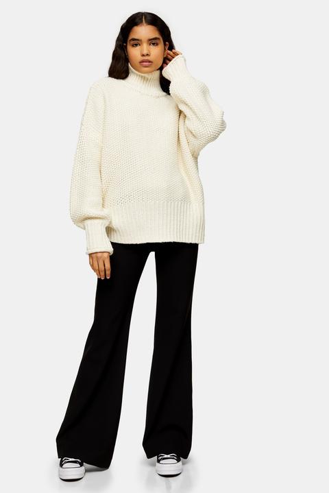 Womens **ivory Roll Neck Jumper By Topshop Boutique - Ivory, Ivory