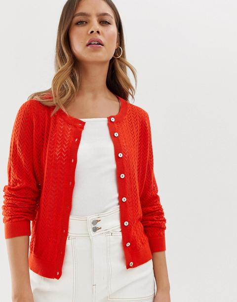 lightweight red cardigan