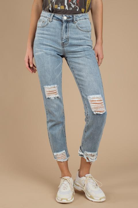 high rise girlfriend jeans