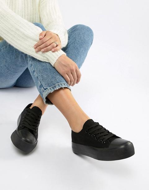 New Look - Sneakers Stringate Basic - Nero