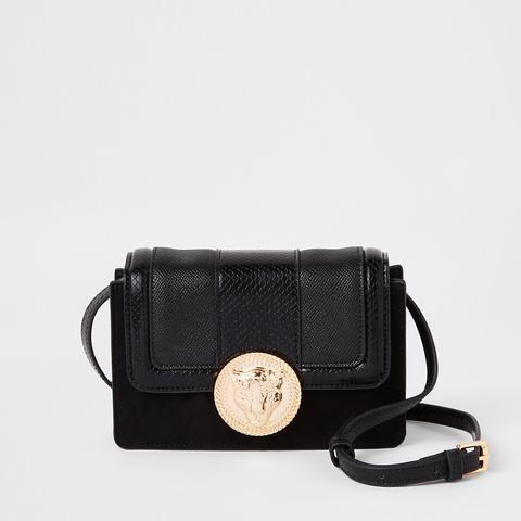 Black Lion Pendant Cross Body Mini Bag