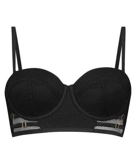 Hunkemöller Top De Bikini De Aros Longline Preformado Wave Maker Negro