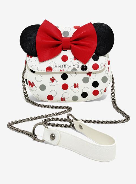 Loungefly Disney Minnie Mouse Bow & Polka Dot Crossbody Bag
