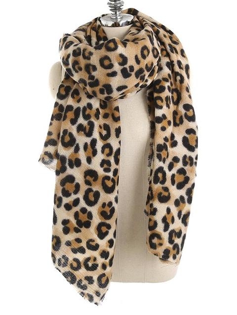 Sciarpa Vintage Con Stampa Leopardata Leopard