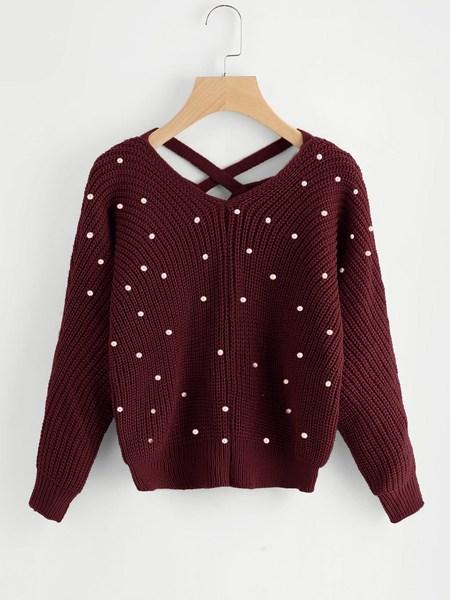 Maglione Con Schiena A V