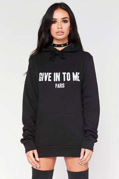 Kendra Black Give In To Me Hooded Jumper