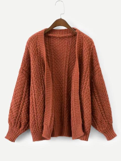 Cardigan Aperto In Maglia