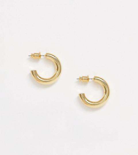 Orelia Mini Chunky Hoop Earrings In Gold Plated