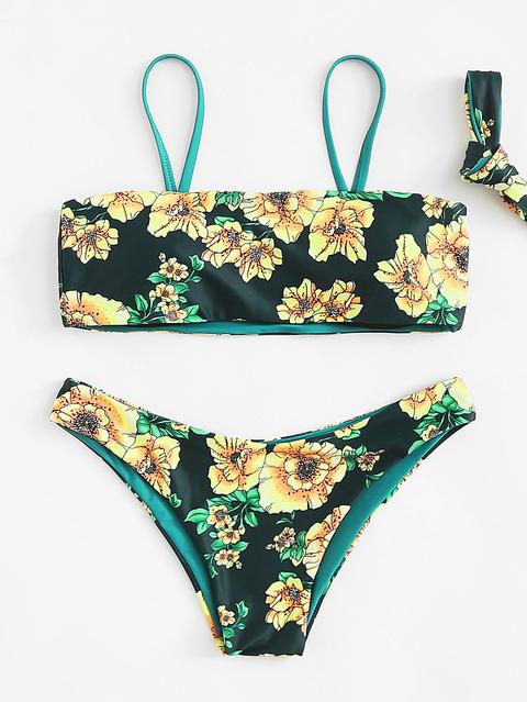 Bikini Con Stampa Floreale