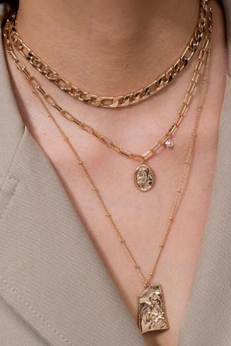 Bella Gold Chain Layered Necklace